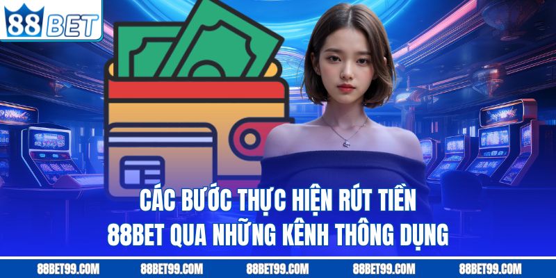 Các bước thực hiện rút tiền 88BET qua những kênh thông dụng